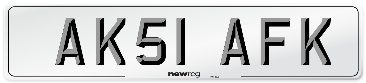 AK51 AFK Number Plate from New Reg